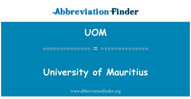 UOM: Univerzita Mauricius