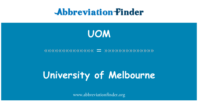 UOM: Universidad de Melbourne