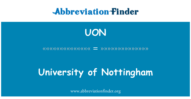 UON: Universitat de Nottingham