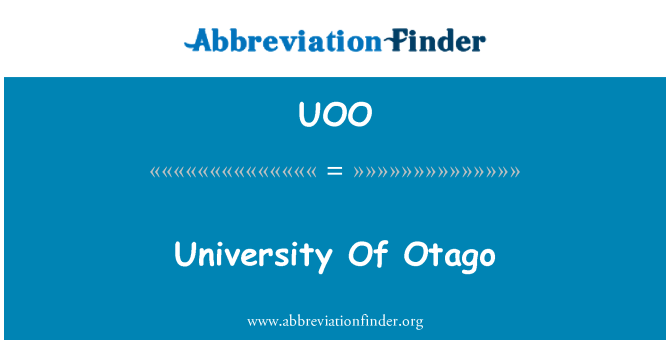 UOO: University Of Otago