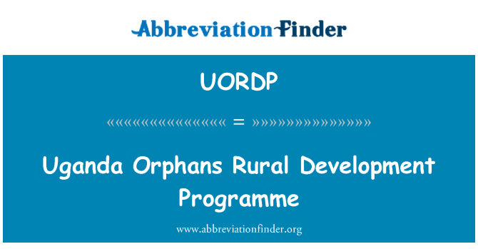 UORDP: Programa de Desarrollo Rural de huérfanos de Uganda