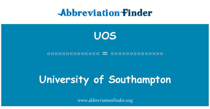 UOS: University of Southampton