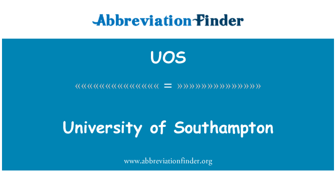 UOS: University of Southampton