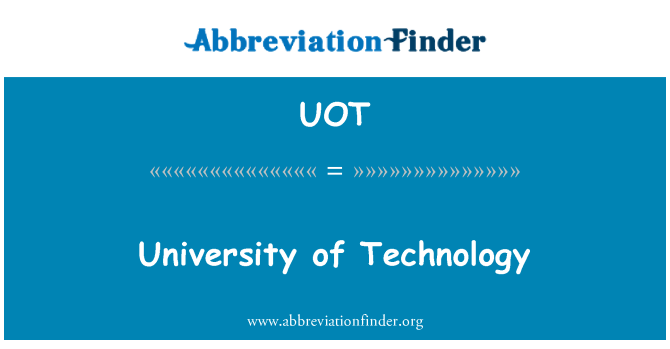 UOT: Inivèsite teknoloji