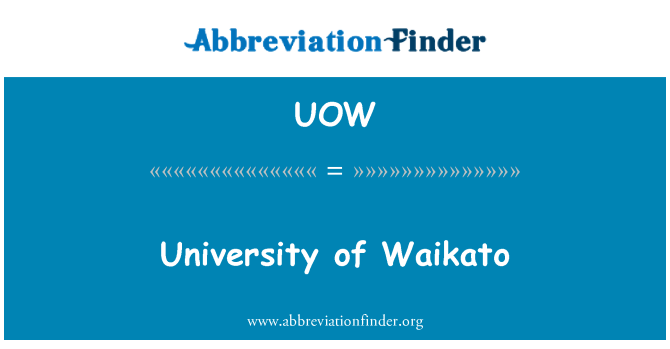 UOW: University of Waikato
