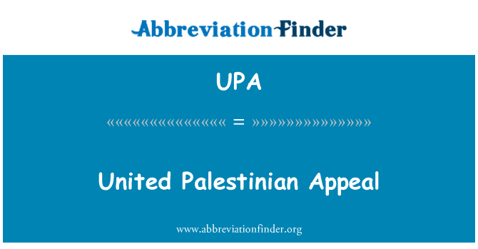 UPA: Eta palèstinyen apèl