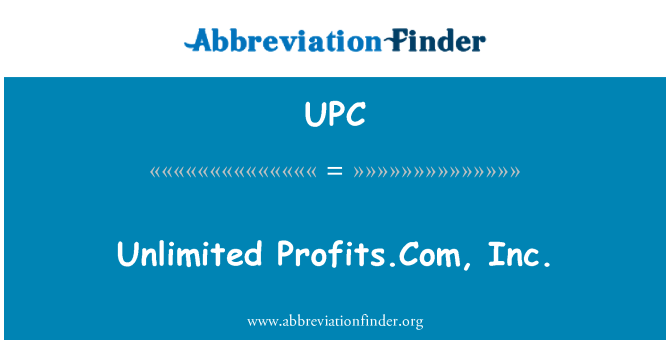 UPC: Neomezená Profits.Com, Inc.