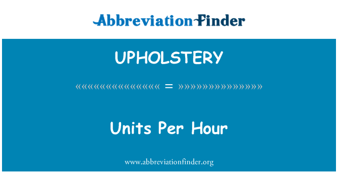 UPHOLSTERY: Inite yo pa lè