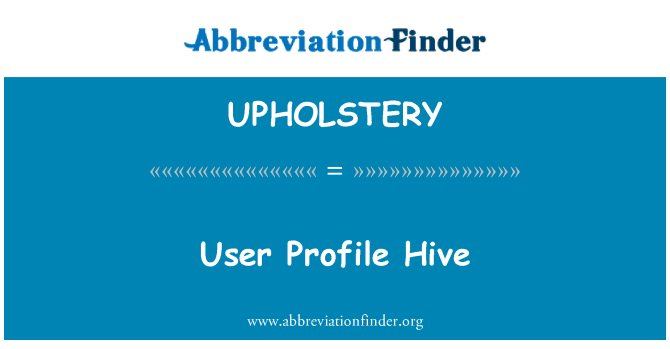 UPHOLSTERY: Brukerstrukturen profil