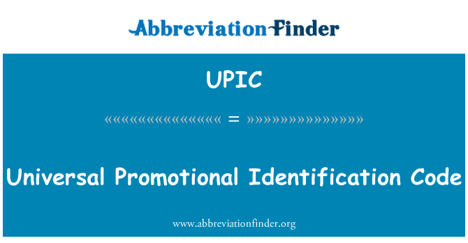 UPIC: Universal Werbe ID-Code