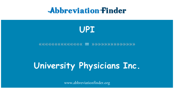 UPI: Inivèsite Médecins Inc.