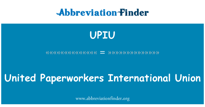 UPIU: Syndicat inite Inyon entènasyonal