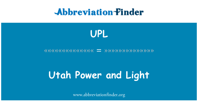 UPL: Utah Power and Light