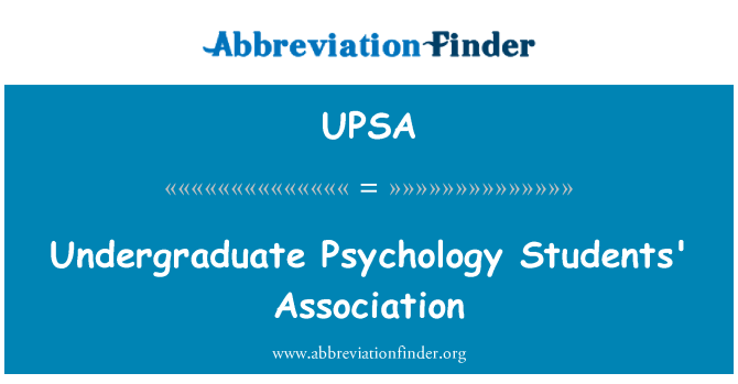 UPSA: Association des étudiants de premier cycle de psychologie