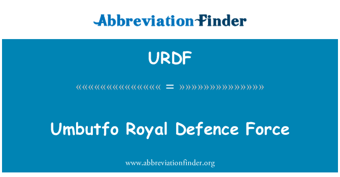 URDF: Umbutfo Royal Defence Force