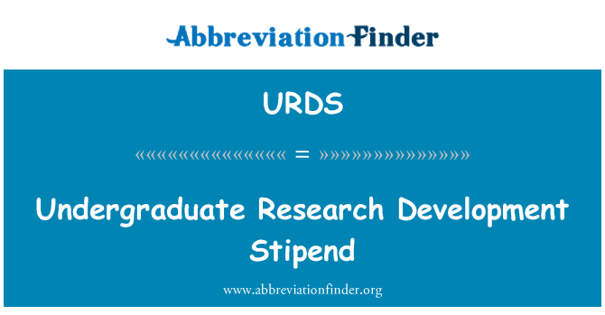 URDS: Grundutbildning forskning utveckling stipendium