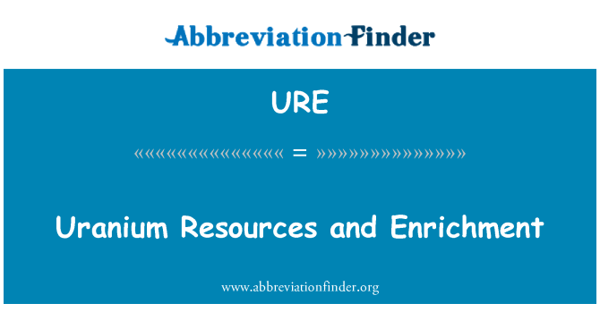 URE: Enriquecimento e recursos de urânio