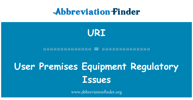 URI: Benutzer Räumlichkeiten Ausrüstung Regulierungsfragen