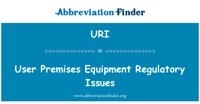 URI: Brukeren lokaler utstyr regulatoriske forhold