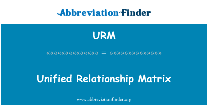 URM: Enoten odnos matrice