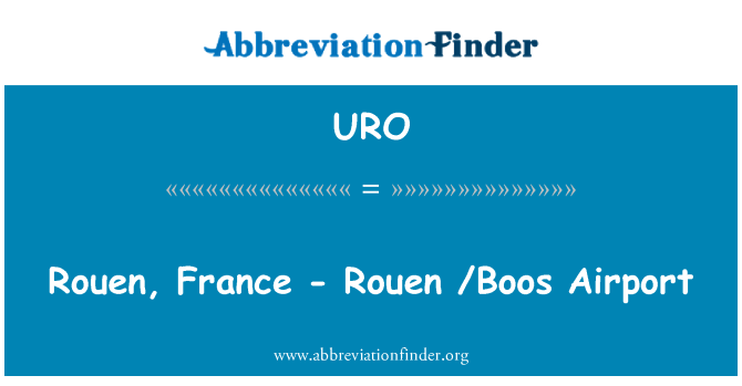 URO: Rouen, Frankrig - Rouen / Boos lufthavn