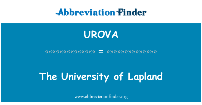 UROVA: ラップランド大学