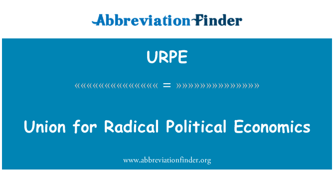 URPE: Ένωσης για ριζοσπαστικής πολιτικής οικονομίας