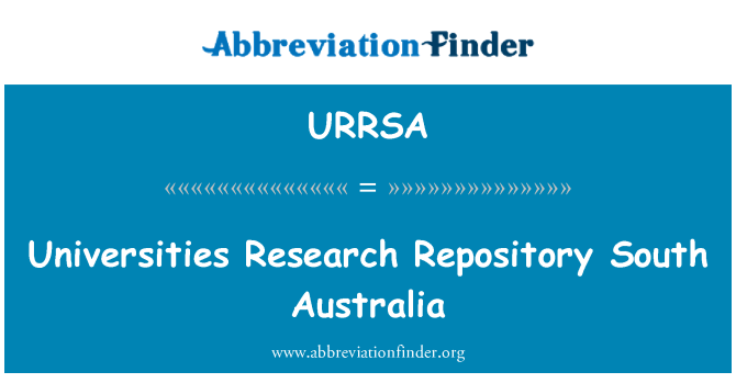 URRSA: Universities Research Repository South Australia