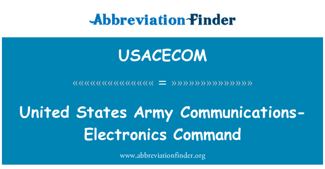 USACECOM: USA armáda komunikácie-elektronika príkaz