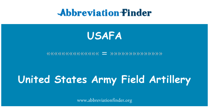 USAFA: アメリカ合衆国陸軍野戦砲兵
