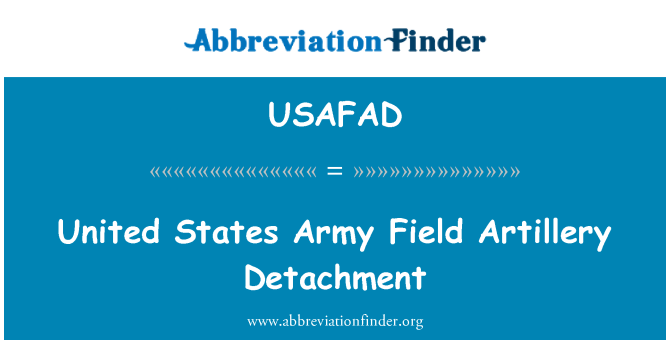 USAFAD: Melambangkan identiti artileri medan Tentera Darat Amerika Syarikat