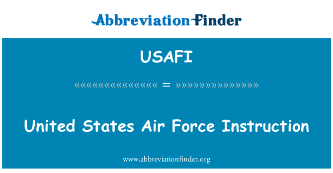 USAFI: United States Air Force instrukcja