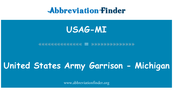 USAG-MI: Garrison dell'esercito di Stati Uniti - Michigan