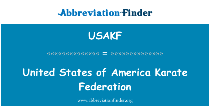 USAKF: Federasyon Karaté nan Etazini