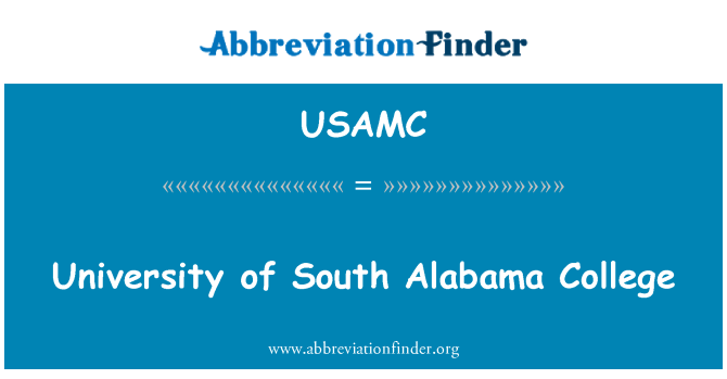 USAMC: Univerzita Jižní Alabamě College