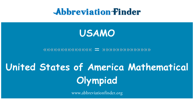 USAMO: Verenigde Staten van Amerika Wiskunde Olympiade