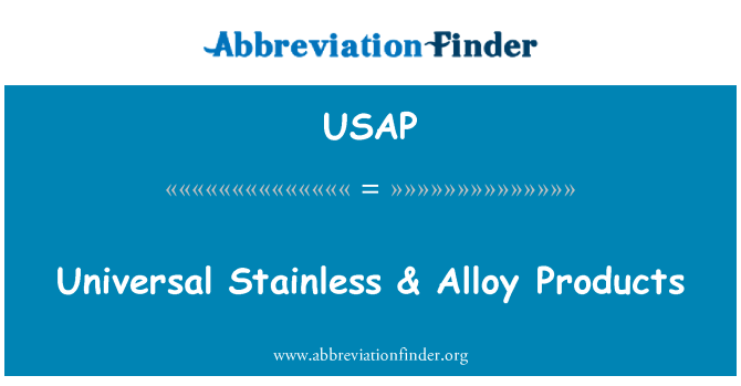 USAP: Universal Stainless & produk paduan