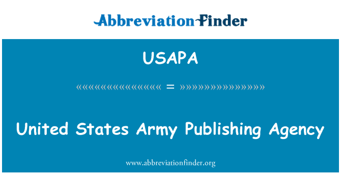 USAPA: آژانس انتشارات ارتش ایالات متحده