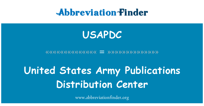 USAPDC: Pusat pengagihan tentera penerbitan Amerika Syarikat