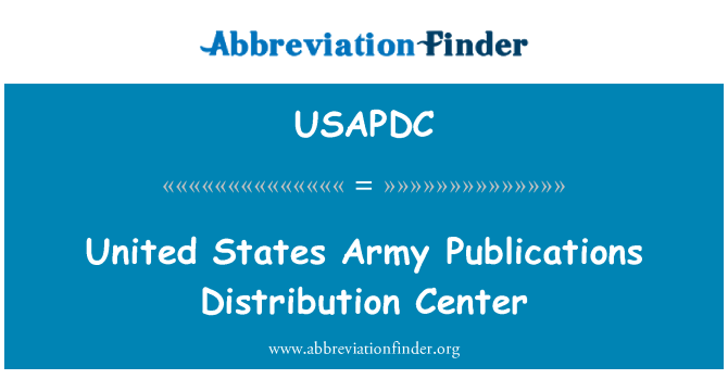 USAPDC: Verenigde Staten leger publicaties distributiecentrum