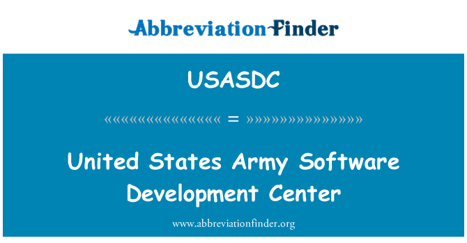 USASDC: United States Army Software Development Center