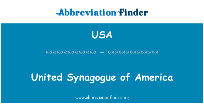 USA: United Synagogue of America