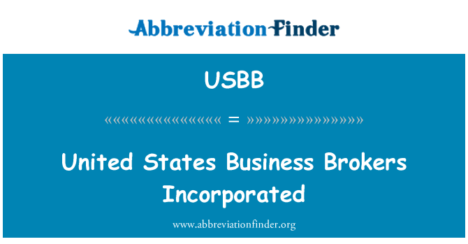 USBB: संयुक्त राज्य अमेरिका व्यापार दलालों शामिल किया