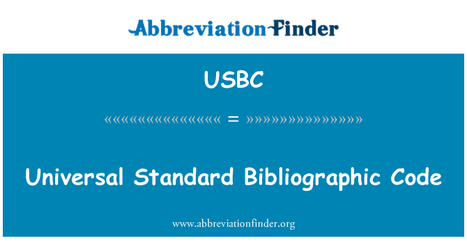 USBC: Universal bibliografiska standardkod