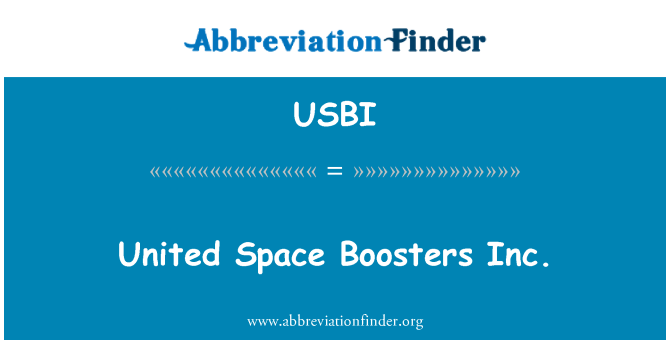 USBI: Spojené Space boostery Inc
