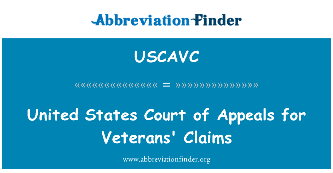 USCAVC: United States Court of Appeals veteraanien vaateita