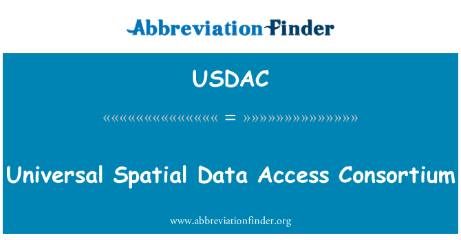 USDAC: Univerzalni prostorskih podatkov dostop konzorcij