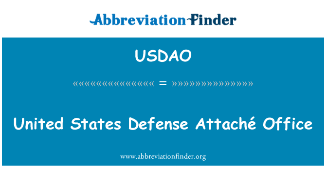 USDAO: Estats Units defensa Attaché oficina