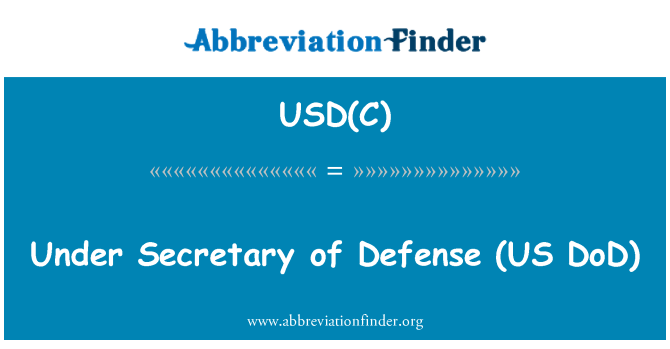 USD(C): Sou Sekretè defans (Etazini DoD)