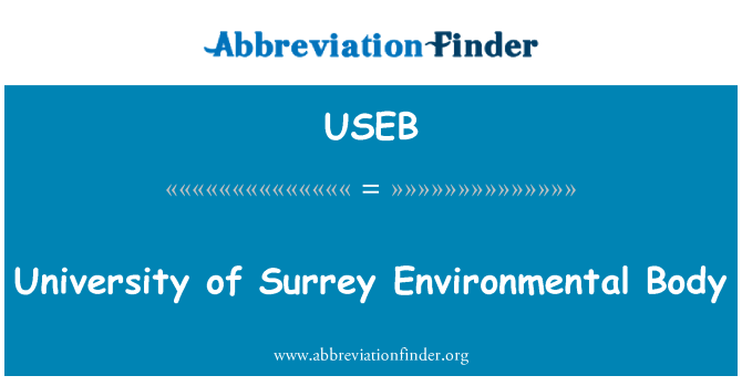 USEB: University of Surrey Environmental Body